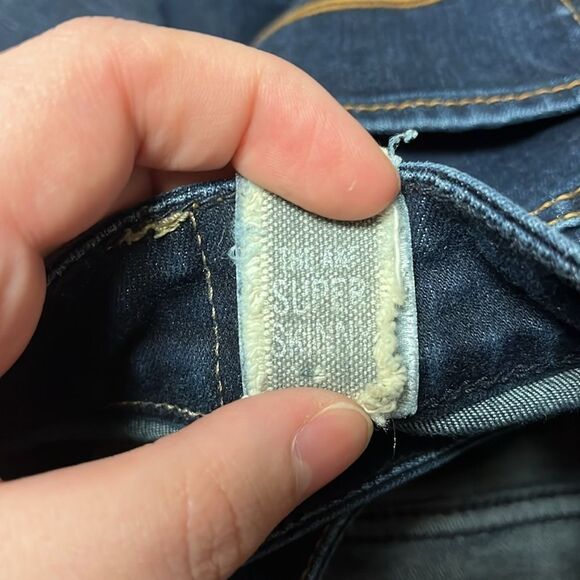 Abercrombie & Fitch The A&F Super Skinny Blue Denim Stretch Jeans Size 2R - Picture 3 of 4